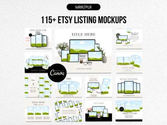 Master Resell Rights Mockup, MRR/PLR, Canva Mockup Bundle, Online Course Mockup, Planner Mockup,  eBook Mockup, PLR Digital Products