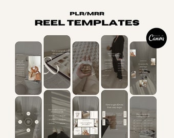 Aesthetic Instagram Reel Templates, Faceless MRR Canva Videos
