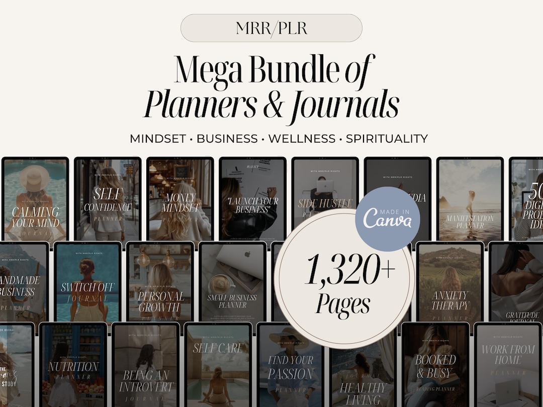PLR MRR Digital Products Bundle | DFY Canva Templates | Passive Income ...