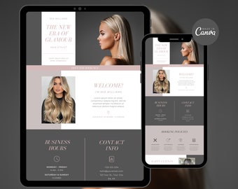 Acuity Scheduling Template, Hair Stylist Booking Site, Acuity Canva Template, DIY Acuity, Lash Tech Acuity, Acuity Banner, Website Banners