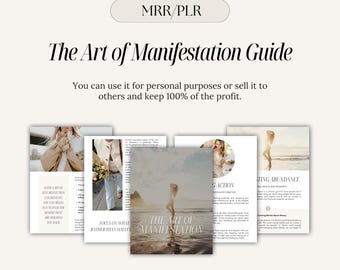 The Art of Manifestation Guide With Master Resell Rights, MRR/PLR, Canva eBook Template, Law of Attraction Guide, MMR Digital Products