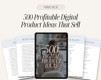 500 Digital Product Ideas: MRR PLR eBook, Small Business Niches