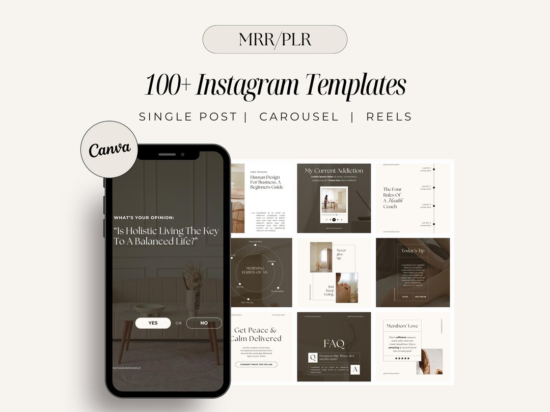 100+ Matching Instagram Templates, Social Media Templates W/ Master ...