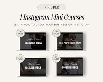 Instagram Mini Courses Bundle: MRR/PLR Digital Marketing (Canva)