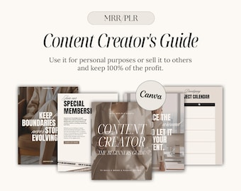 Content Creator's Guide: Canva Template with MRR/PLR Rights (Digital Download)
