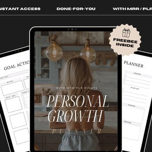 MRR PLR Personal Growth Planner w/ Master Resell Rights, Digital Journal, Sell As Your Own, PLR Digital Products, Digital Marketing, Canva