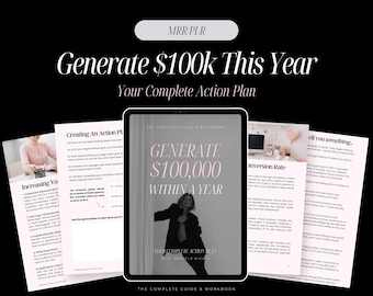MRR Generate 100k This Year Guide w/ Master Resell Rights, PLR Digital Products, Passive Income eBook, Sell As Your Own, Digital Marketing