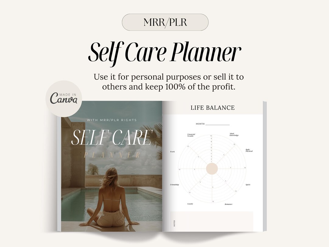 NEW MRR Self Care Planner W/ Master Resell Rights, Sell as Your Own ...