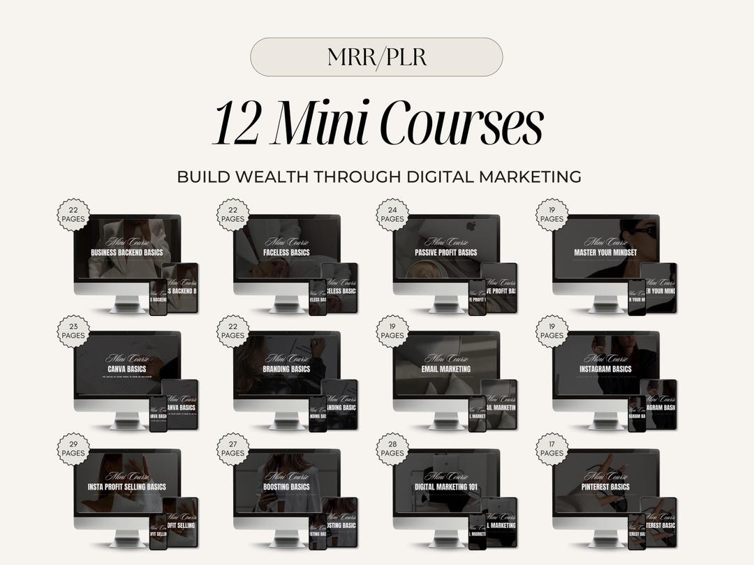 12 Mini Courses With Master Resell Rights | Build Wealth Through ...