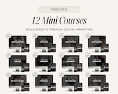12 Mini Courses with Master Resell Rights | Build Wealth Through Digital Marketing, MRR PLR Course Bundle, Digital Marketing | Canva