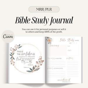 May include: A printable Bible study journal with a floral design and the quote "This is the confidence we have in approaching God: that if we ask anything according to His will, He hears us."  1 John 5:14