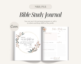 Puede incluir: Un diario de estudio bíblico imprimible con un diseño floral y la cita "Esta es la confianza que tenemos al acercarnos a Dios: que si pedimos algo de acuerdo con su voluntad, él nos escucha." 1 Juan 5:14