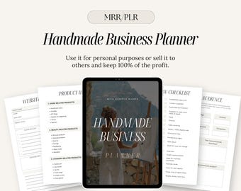 Handmade Business Planner w/ Master Resell Rights, Side Business Planner, Digital Planner, MRR PLR Digital Product, Sell As Your Own