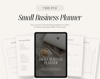MRR Small Business Planner, Includes Master Resell Rights, Launch Your Business Workbook, PLR Digital Products, MRR Digital Planner