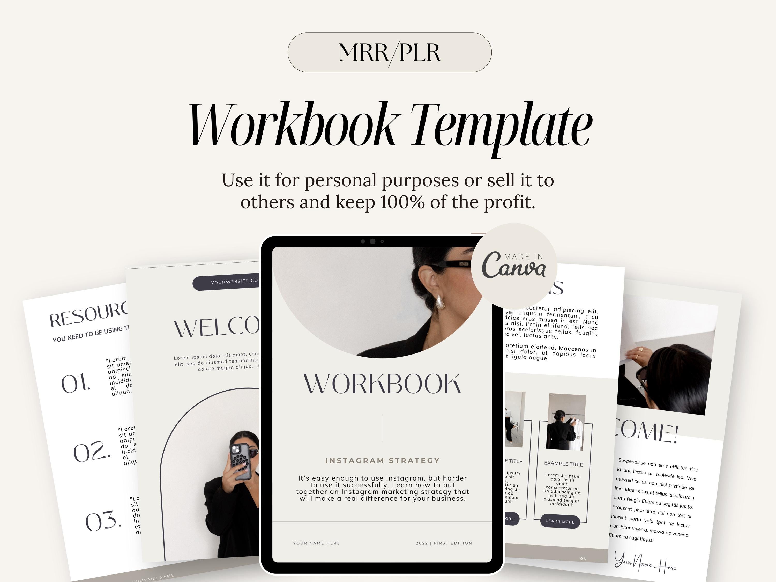 MRR PLR Arbeitsmappe, Ästhetische eBook-Vorlage, MRR-Leitfaden, Plr Digitale Produkte, Digitales Marketing, Als Ihre eigene verkaufen, Canva-Vorlage