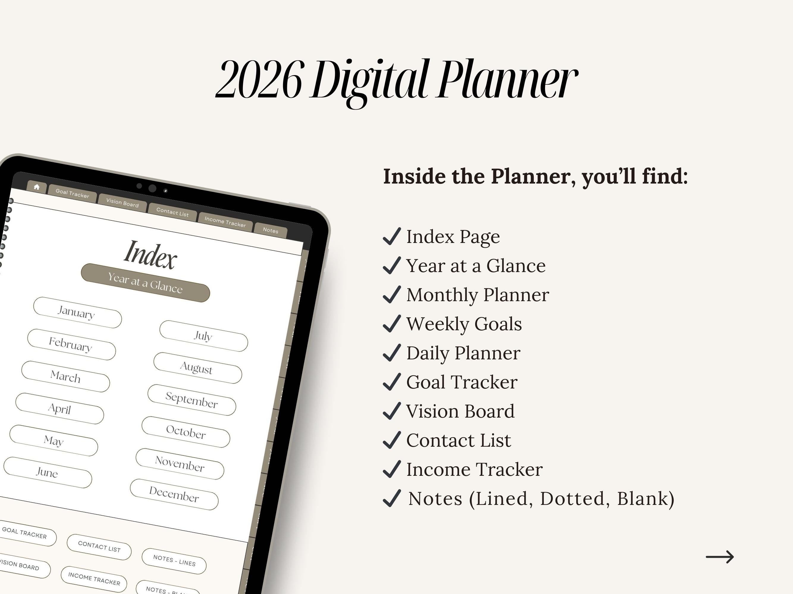 MRR PLR 2026 Planner, Digital Planner Template W/ Master Resell Rights ...