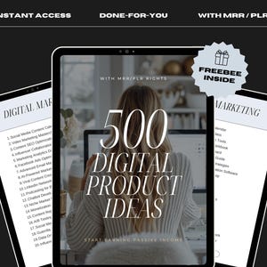 500 Digital Product Ideas: Canva Templates with MRR PLR