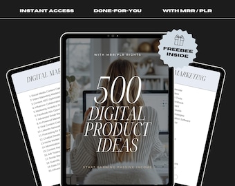 500 Digital Product Ideas: Canva Templates with MRR PLR