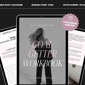 MRR PLR Zielgetter Arbeitsbuch mit Master Wiederverkaufsrechten, Geführter Aktionsplan, PLR Digitales Produkt, Als eigenes verkaufen, Digitales Marketing, Canva