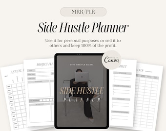 Side Hustle Planner: MRR PLR Digital Business Planner (Canva)