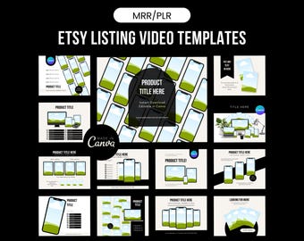 Etsy Listing Video Templates: Canva Mockups with MRR/PLR