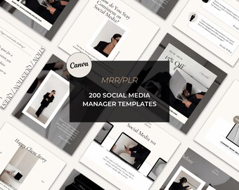 NEW Social Media Coach Templates, Digital Marketing Instagram Templates, Includes MRR/PLR, Post &, Reel Templates, Canva Template Bundle
