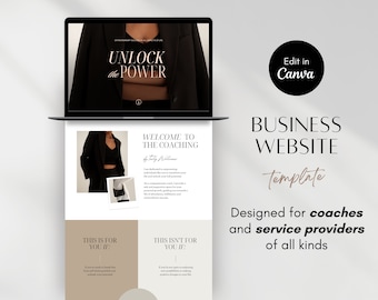 Canva Website Template: Landing Page for Coaches (Digital Download)