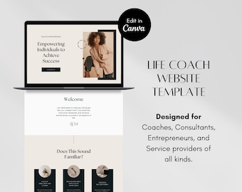 Canva Website Template: Coaching Landing Page (Digital Download)