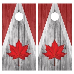 Canadian Flag Cornhole Wraps! Set of 2, Free Shipping, Laminated and Weather Proof