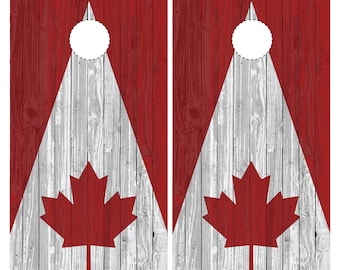 Canadian flag Cornhole Wraps! Set of 2 pcs/Free Shipping/Free Design/Waterproof