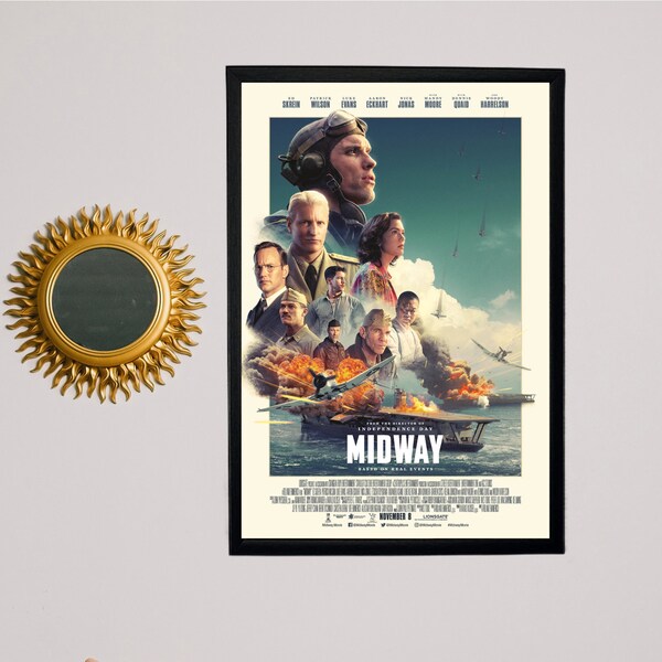 Midway Movie Poster - Movie Series Print - Dorm Room Wall Decor - Canvas - Multiple size options