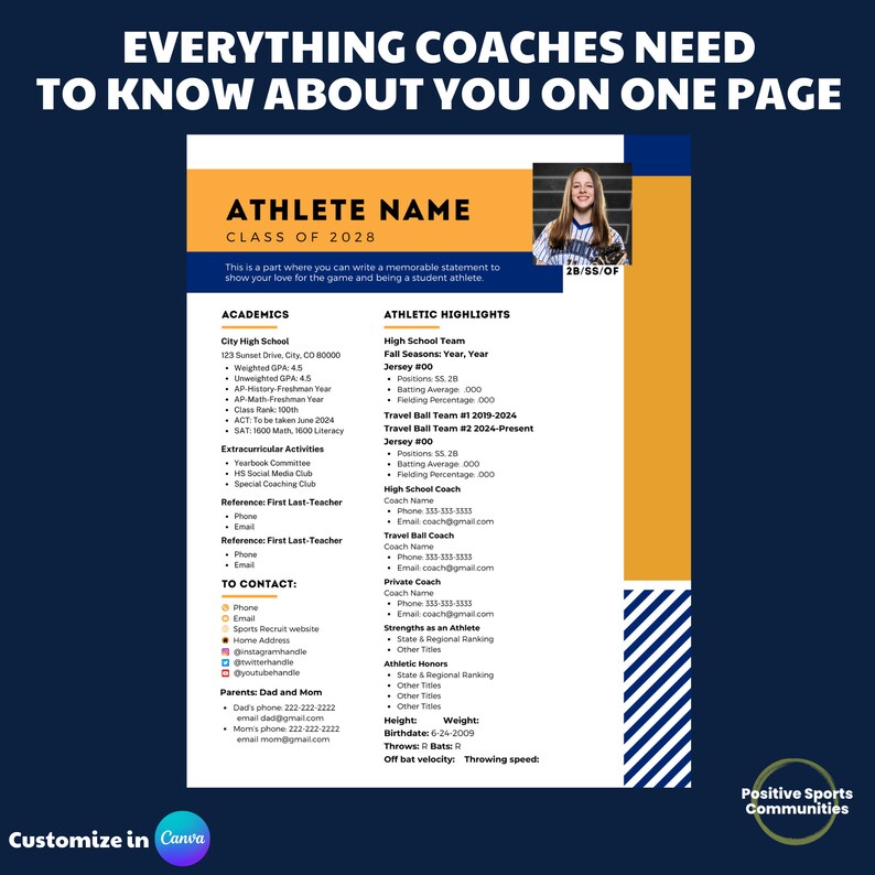 All sports Athletic Resume Template - Il 794xN.5829453489 8v6a 