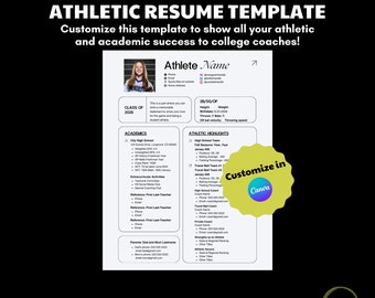 All sports Athletic Resume Template - Il 340x270.5781390916 Q2f4 