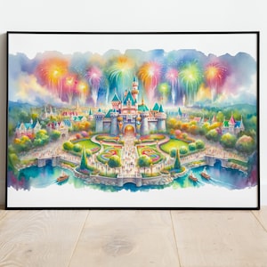 Castle Inspired, WDW Magic_Kingdom Artwork Watercolor Instant Download Print Wall Art