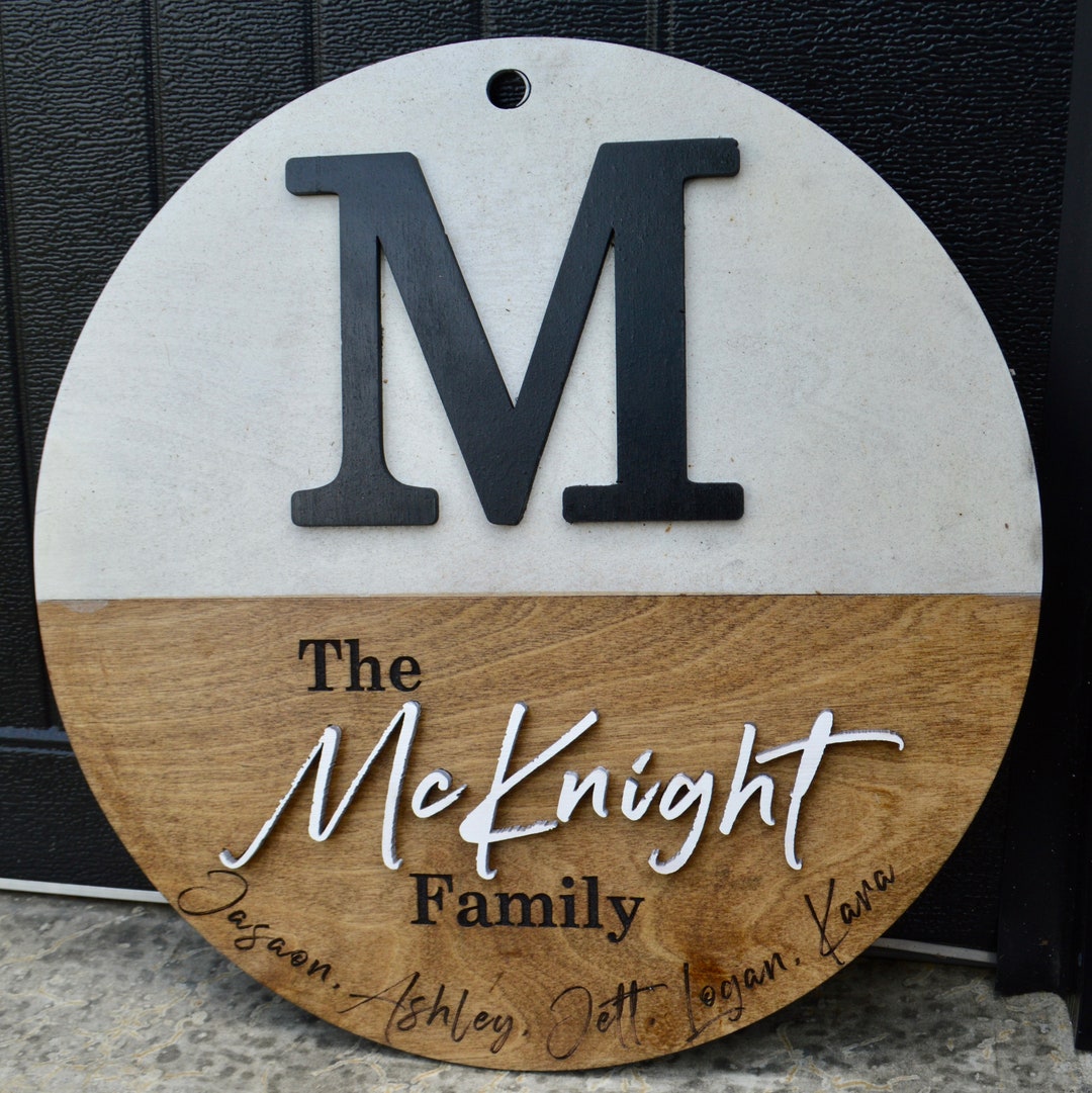 Personalized Family Name Sign - Etsy