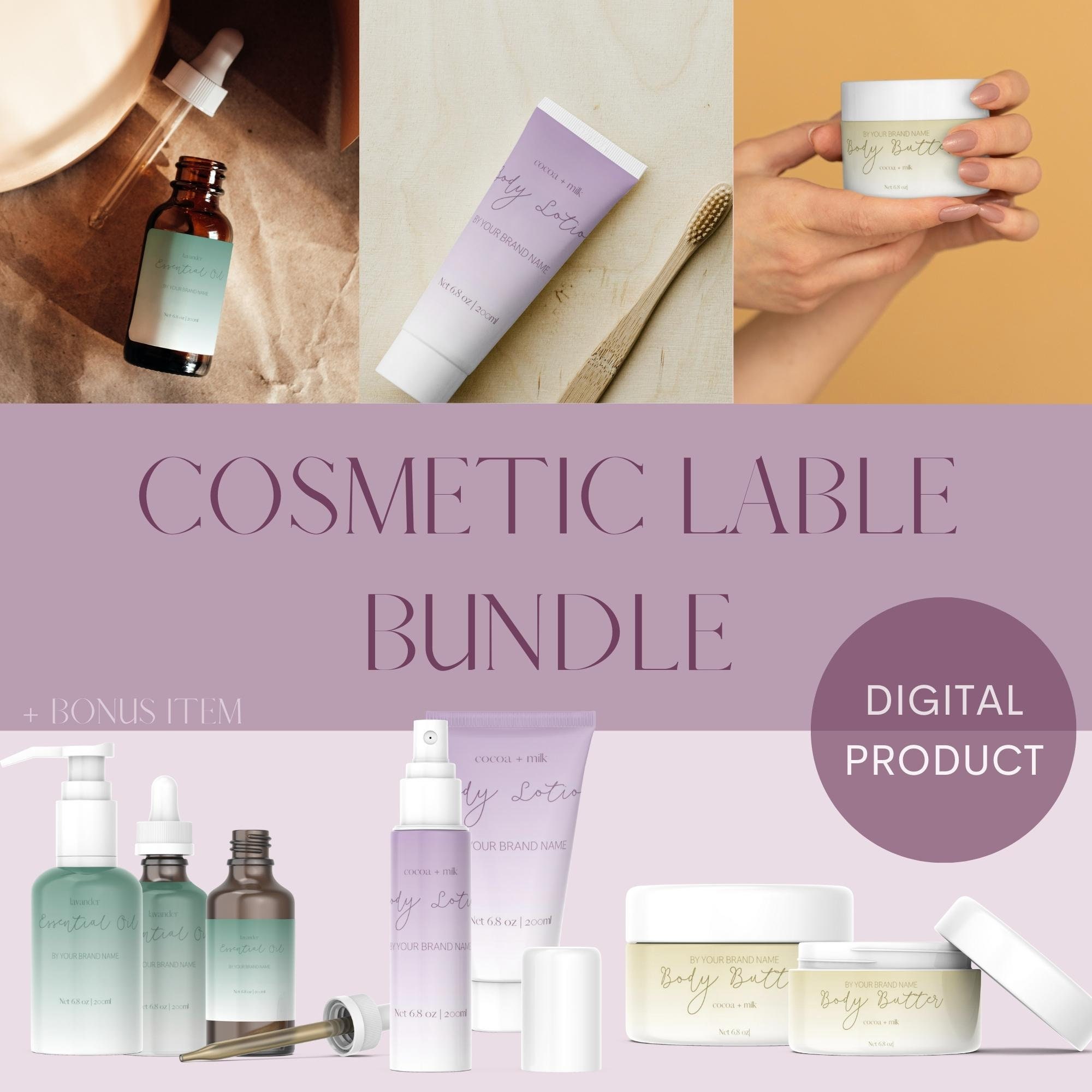 Printable Instant Download: Cosmetic Product Label Template for ...