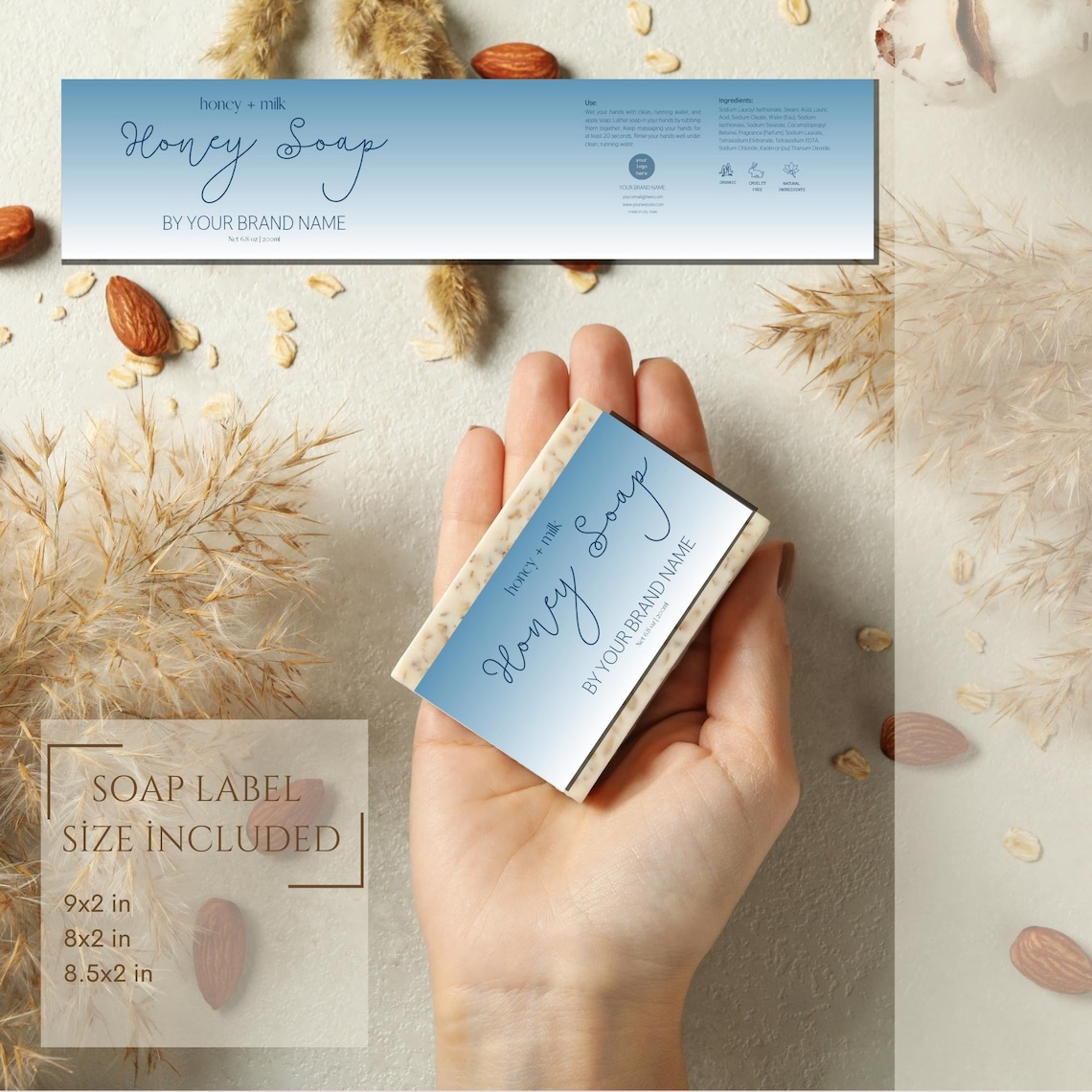 Printable Instant Download: Cosmetic Product Label Template - Etsy