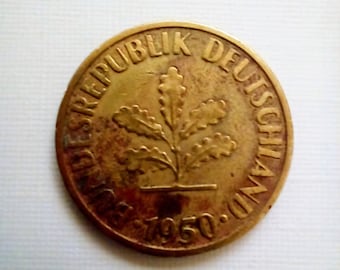 1950年 F ドイツ古銭 10 Pfennig Bundesrepublik (F) Deutschland 1950 10 Pfennig | eBay