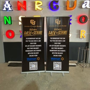Brand Roll Banner | Custom Wedding Retractable Banner Stand included with full color print | Wedding Banner Stand | Wedding Display | Custom