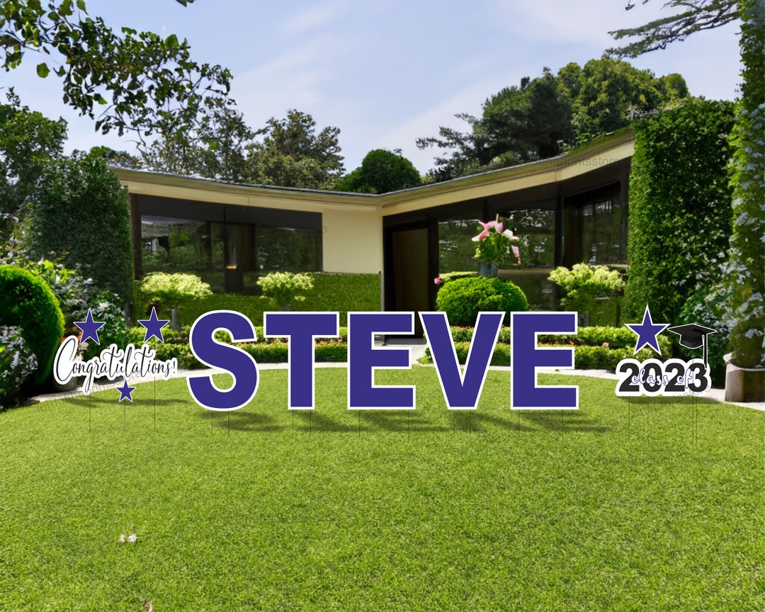 Custom Graduation Yard Sign | Personalized Lawn Letters, Class of 2023 ...