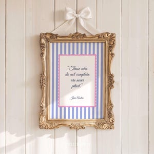 Jane Austen Quote Print: Pride and Prejudice, Pink Preppy Wall Art (Digital Download)