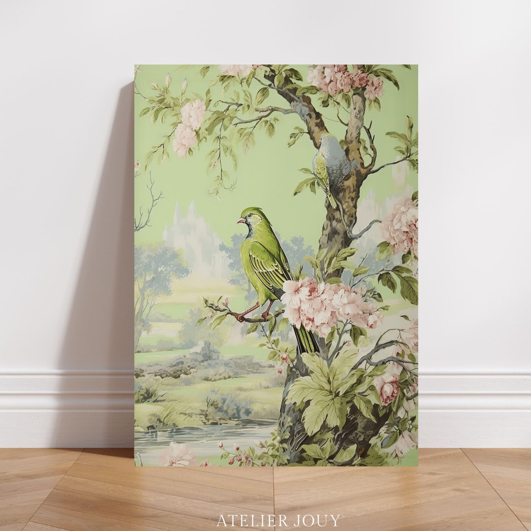 Printable Green Artprint, Artful Pink Art, Coquette Room Decorating Wall Arts for Girl, Printful Wall Art for Dorm, Toile De Jouy - Etsy Japan