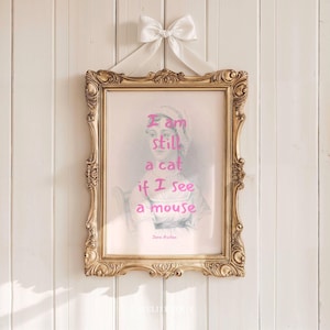 Jane Austen Quote Print: Funny Pink Preppy Wall Art (Digital Download)