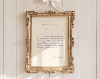 Pride and Prejudice Quote Poster: Mr. Bennet Funny Saying (Digital Download)