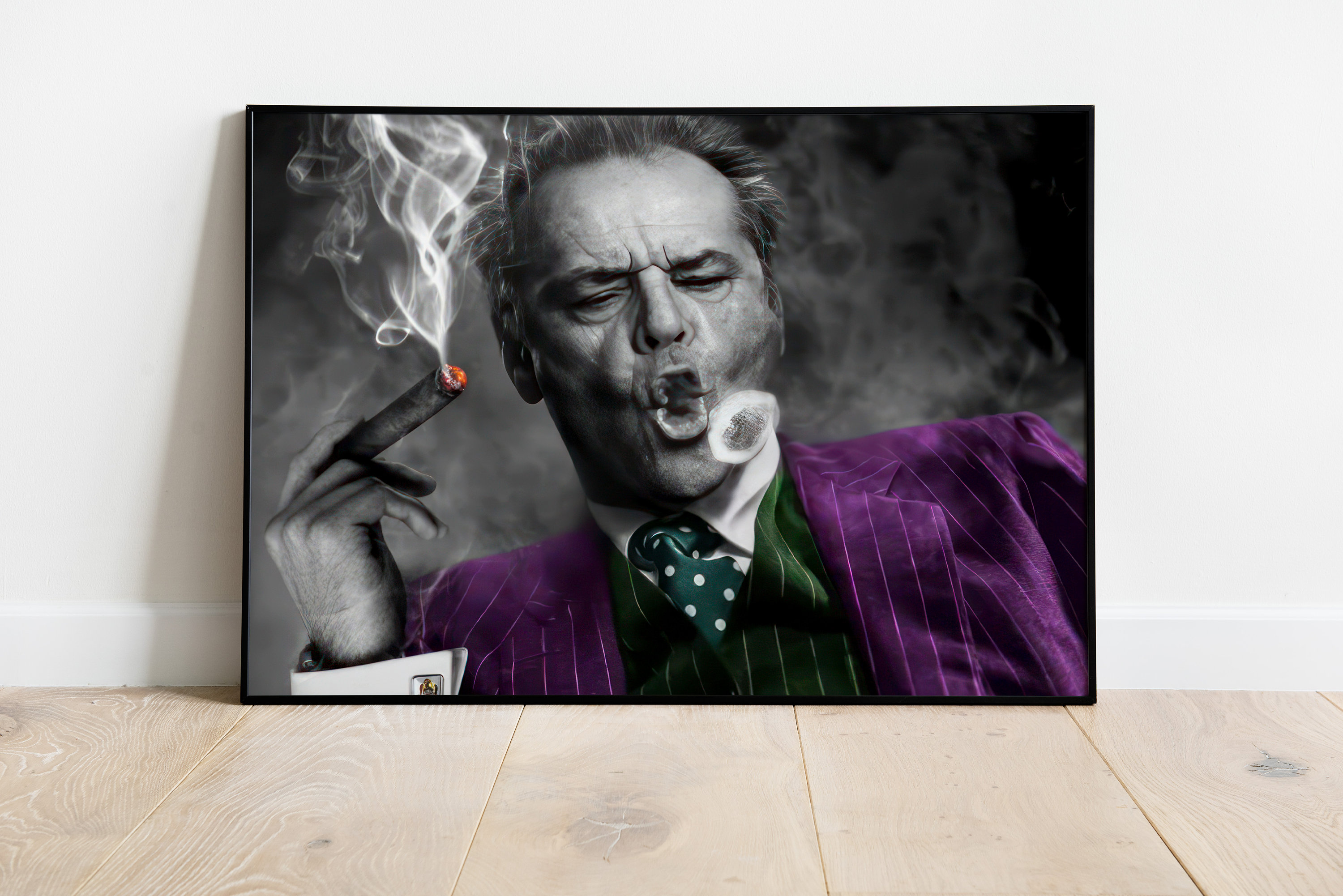 The Joker Cigar Poster Print - Jack Nicholson | Designer Print