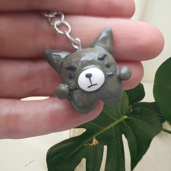 Cat keychain - Gray Kitty with serious look! Catlovers gift - Mom gifts - Kawaii bag accessory - Kittens Pendant - Cats Charms - Keychains