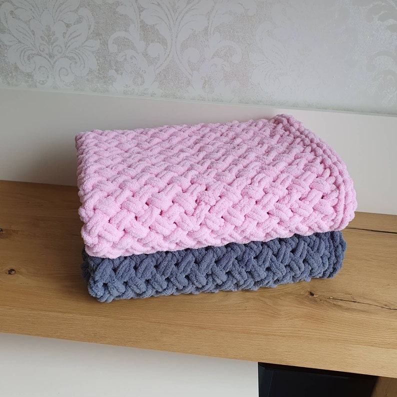 Handknitted Blanketbaby Blanket Newborn Blanketcuddly Etsy
