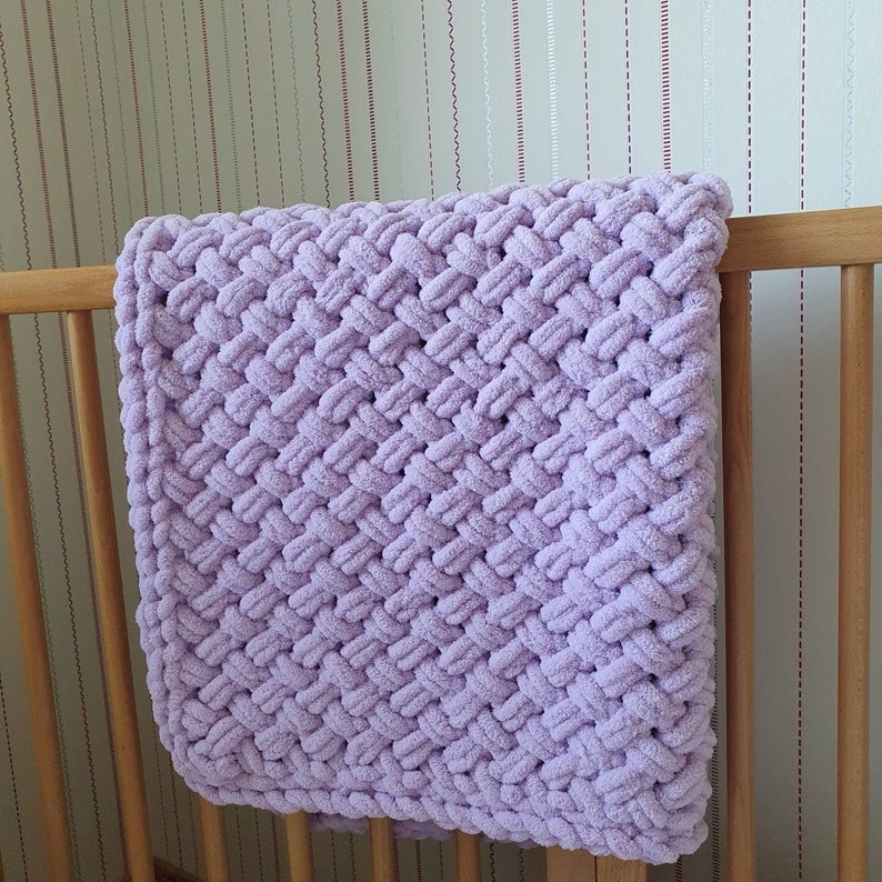 Handknitted Blanketbaby Blanket Newborn Blanketcuddly Etsy