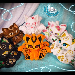 Big Kitsune - Large 9-Tailed Fox - Nine Tailed Fox - Handmade Plushie