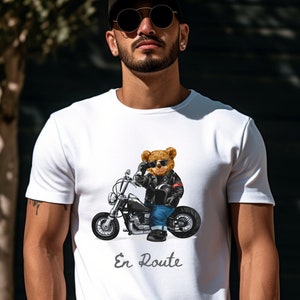 Crazy Bear -t-shirt - Reflective Holographic Vinyl - Black